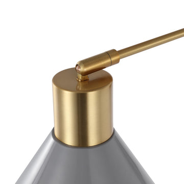 Max 20.5" Swing Arm Modern Midcentury Iron USB Charging Port LED Sconce - JONATHAN Y